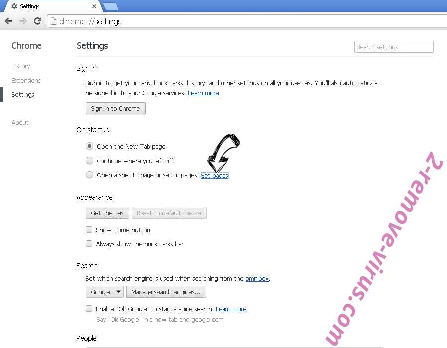 Newtab.page Chrome settings