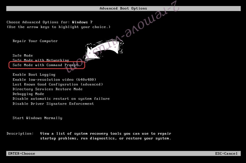 Windows boot menu - command prompt