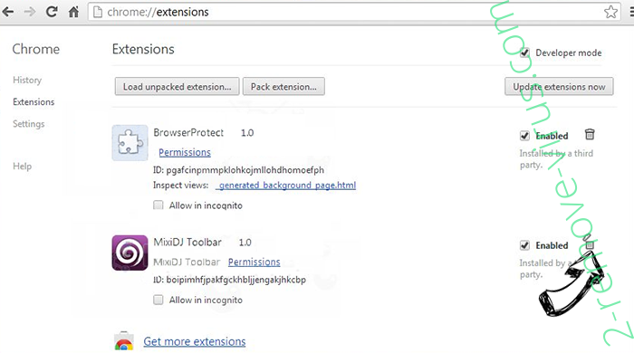 Search.searchws2.com Chrome extensions remove