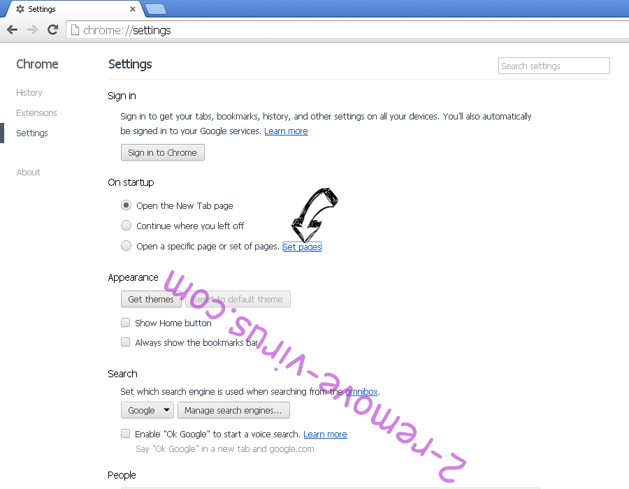Eusearch.org Chrome settings