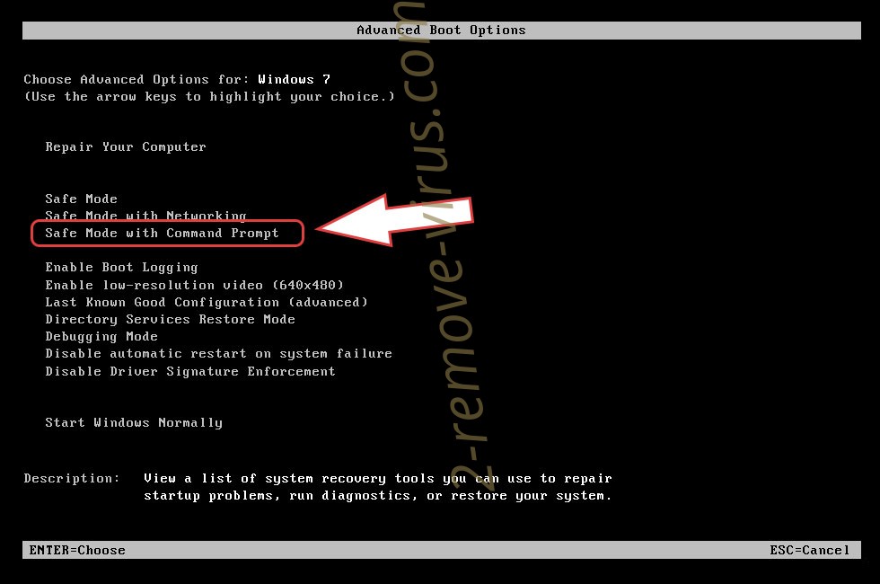 Remove Qarj ransomware - boot options