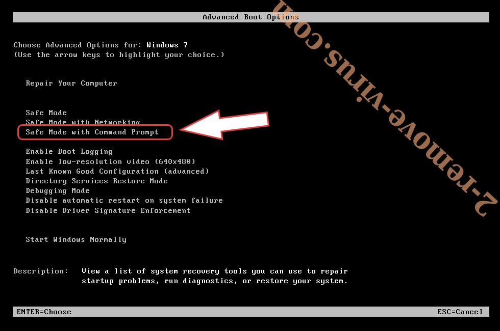 Remove Trojan Win32/Casdet rfn - boot options