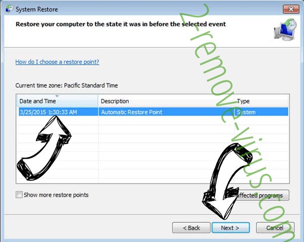 KENS@TUTA.IO ransomware - restore point