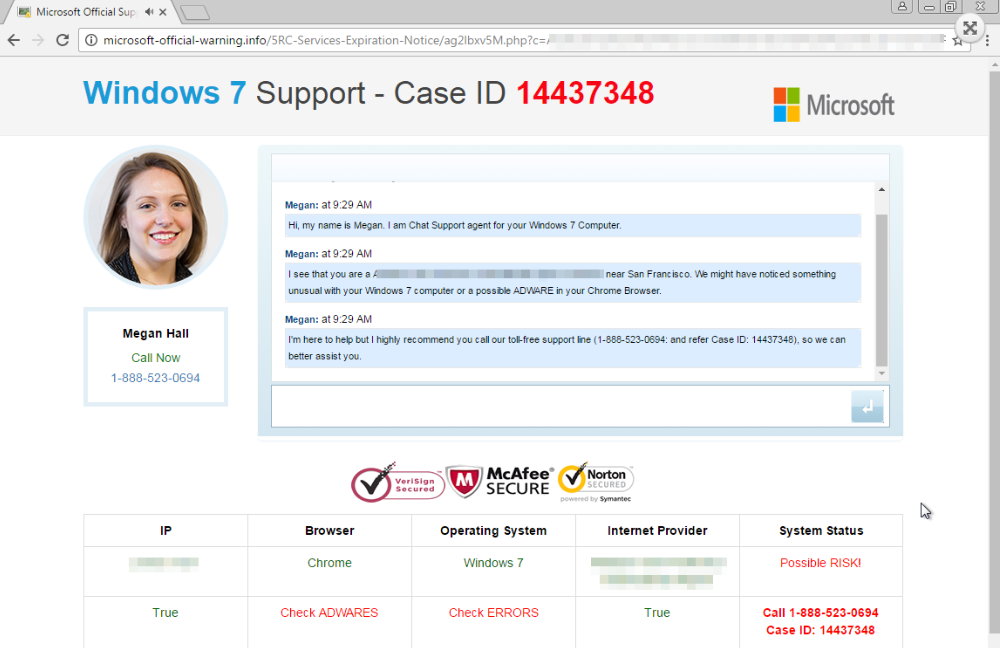 Fake Chrome extension pushes tech support scam
