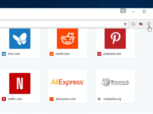 New Tab Minimal extension verwijderen