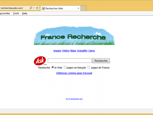 Rimuovere Recherchesweb.com