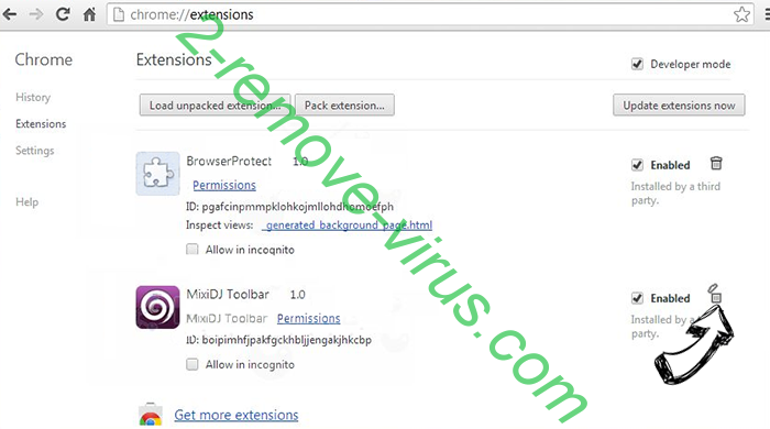 CapitalProjectSearch Adware Chrome extensions remove