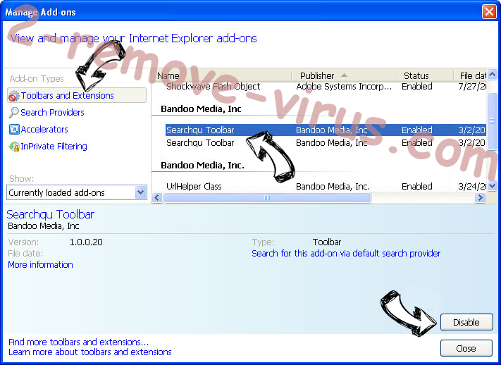 CapitalProjectSearch Adware IE toolbars and extensions
