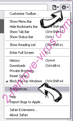 Hao.169x.cn Safari menu