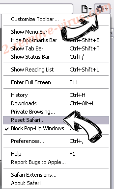 The Government Forms Promos adware Safari reset menu