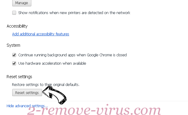 Alpha Search Browser Hijacker Chrome advanced menu