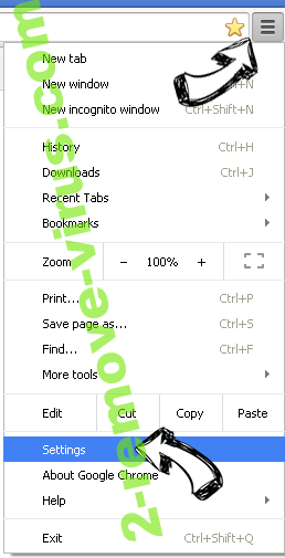 search.snapdo.com Chrome menu