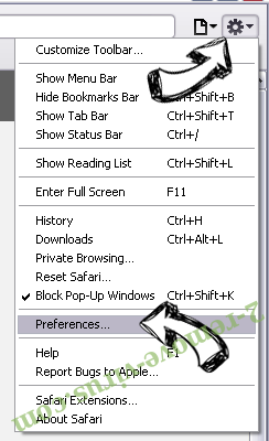 Home.lightdials.com Safari menu