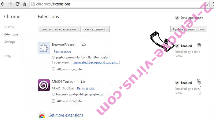 Savefrom.net Virus Chrome extensions disable