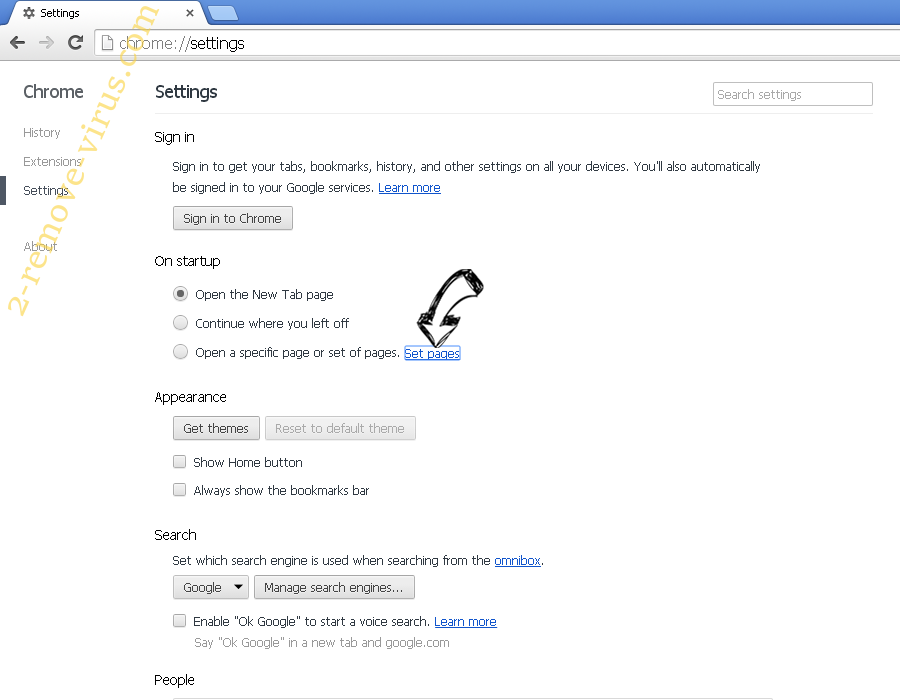 Search-alpha.com Chrome settings