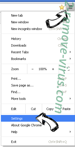Searchgosearchtab.com Chrome menu
