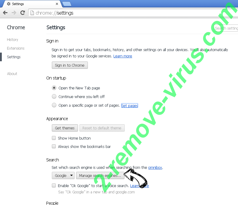 Search Anonymo Chrome extensions disable