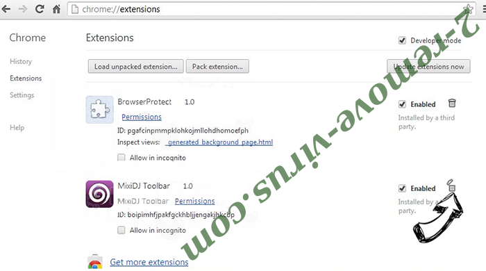 Search Anonymo Chrome extensions remove