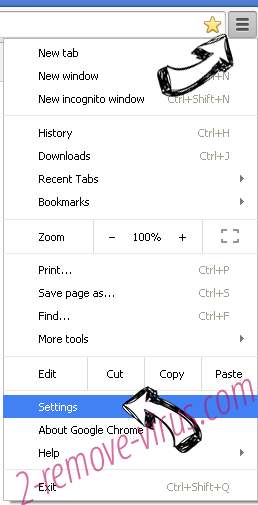 Qsearch.com Chrome menu