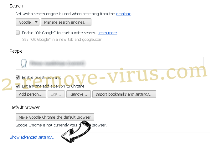 GuideUnit Adware Chrome settings more