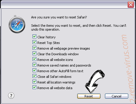 Search Anonymo Safari reset