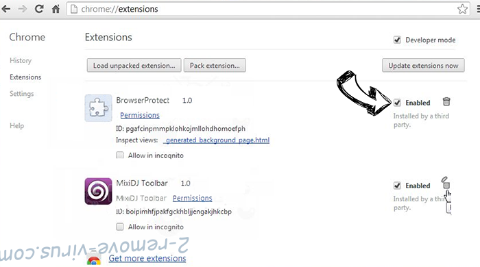 Protection-fix.fun Chrome extensions disable
