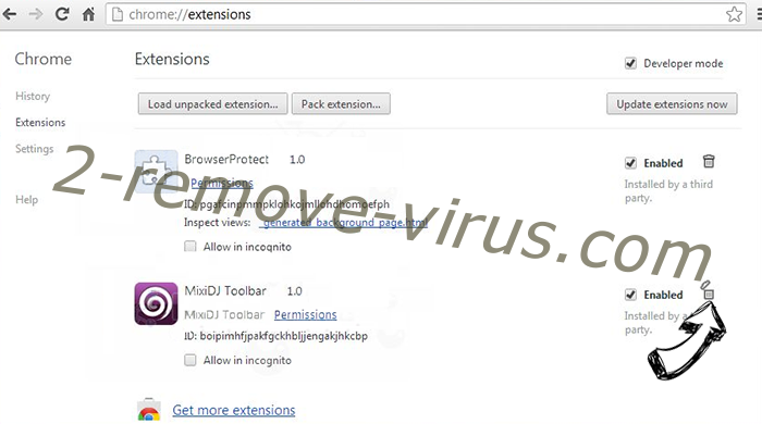 NewNoteCenter Virus Chrome extensions remove