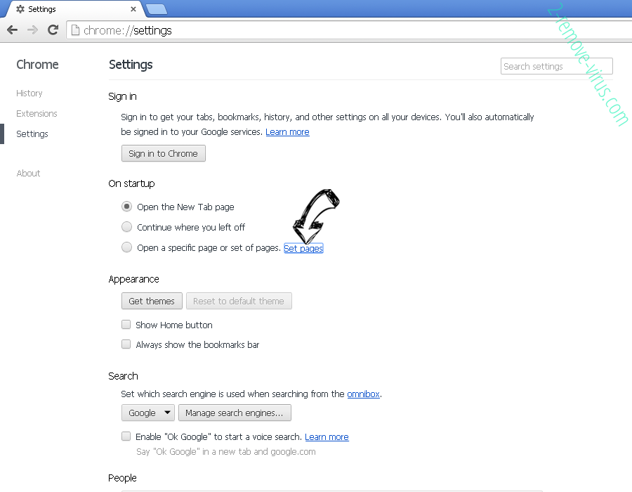 Gwaye.com Chrome settings
