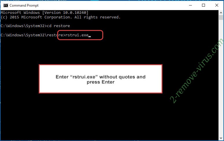 Delete SDEN Ransomware  (.sden file virus) - command prompt restore execute