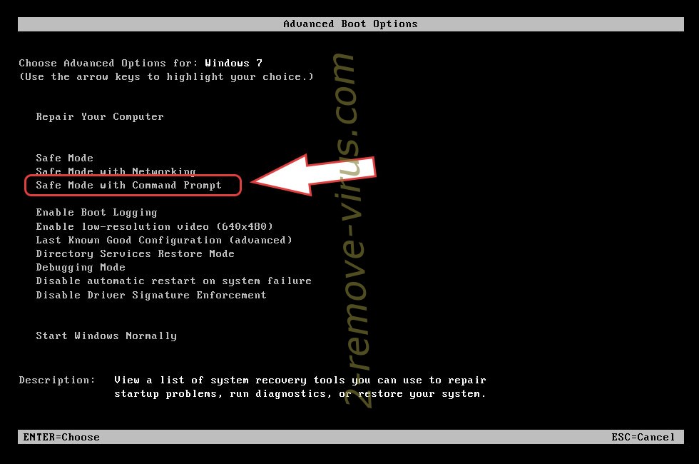 Remove .Thana ransomware - boot options