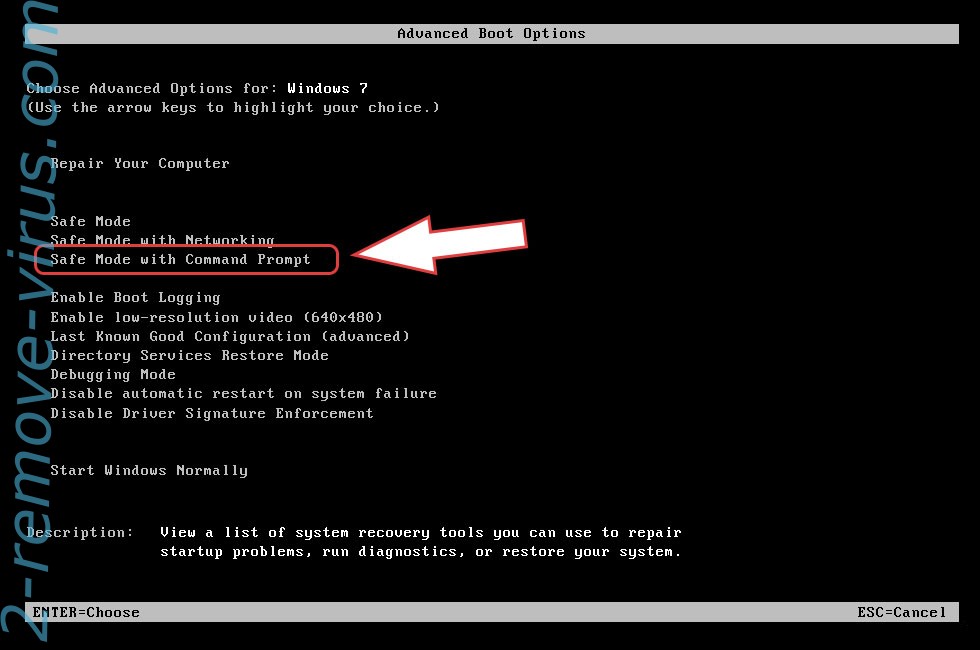 Remove AutoTRON Ransomware - boot options