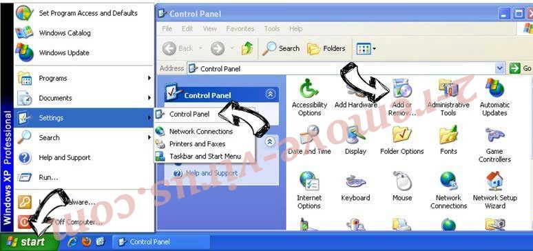 Remove Search.schooldozer.com from Windows XP