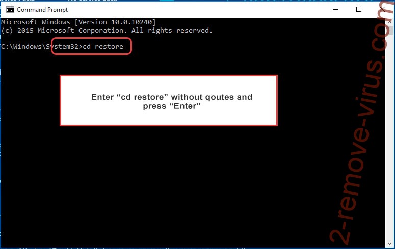 Uninstall Kitz virus files - command prompt restore