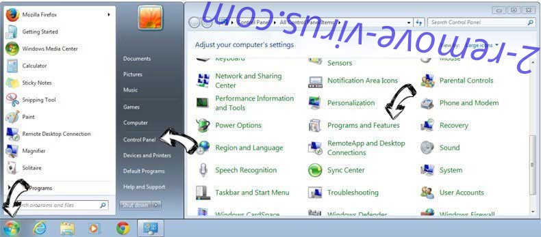 Uninstall Search.schooldozer.com from Windows 7