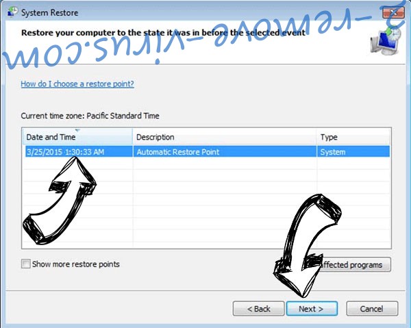 Kitz virus files - restore point