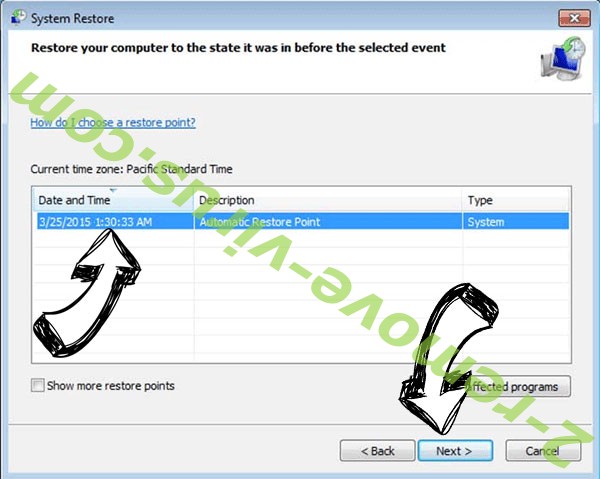 SDK Ransomware - restore point