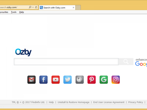 Rimuovere Search.ozby.com