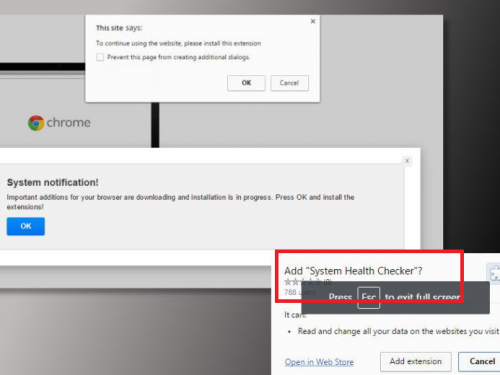 Odstrániť System Health Checker virus