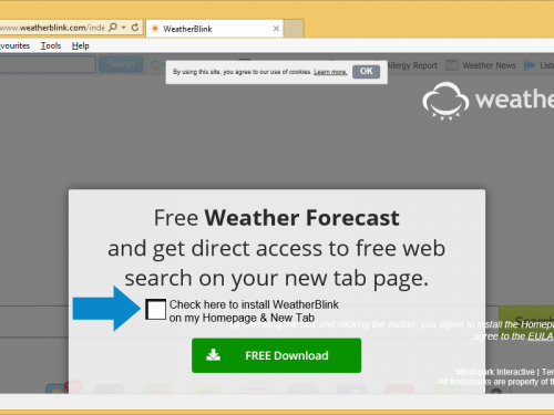 Odstrániť Weather Blink
