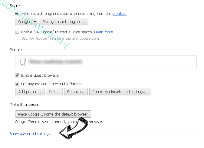 wwwsearchonline.com Chrome settings more