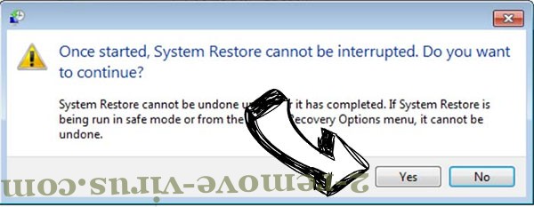 Xcvf Ransomware removal - restore message