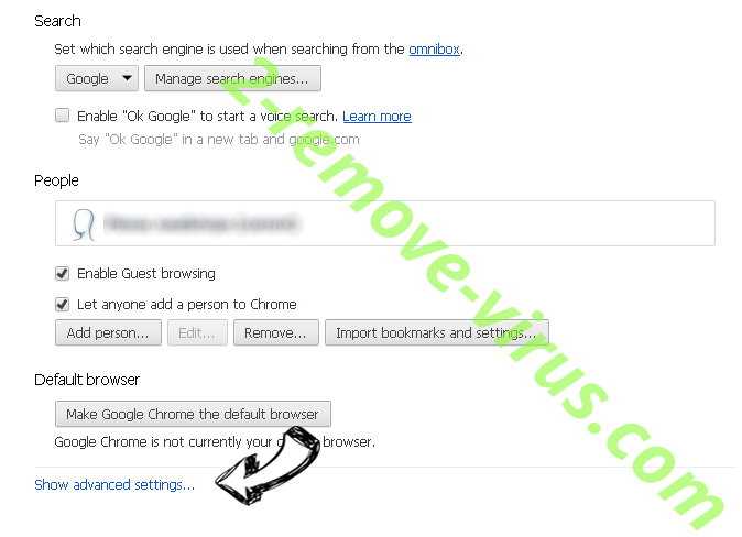 Onion search engine Chrome settings more
