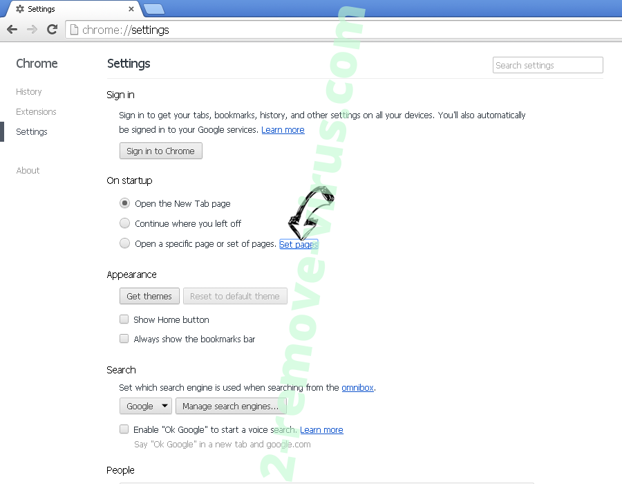 Money Viking Virus Chrome settings