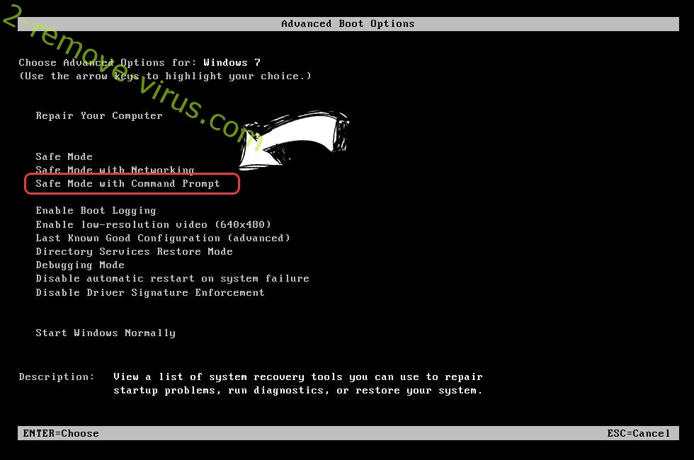 Windows boot menu - command prompt