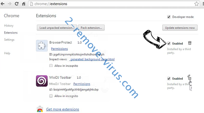 We Have Hacked Your Website Email Scam Chrome extensions disable