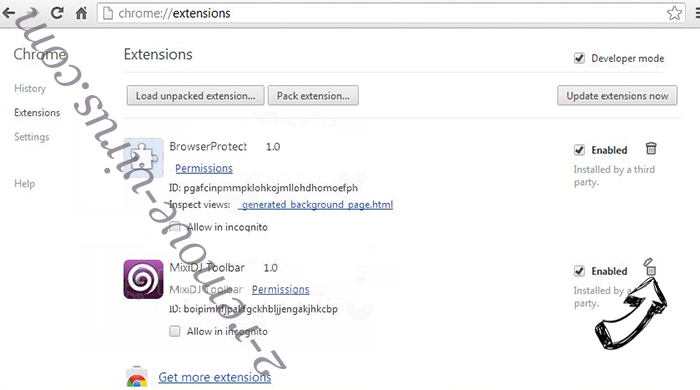 Searchgetlnn.com Chrome extensions remove