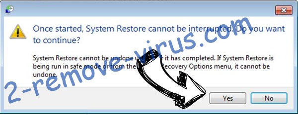 COVM ransomware removal - restore message