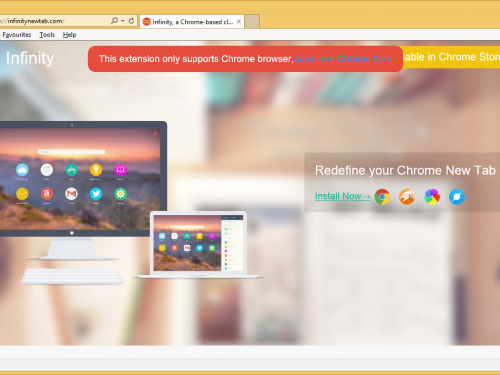 Infinitynewtab.com – come rimuovere?