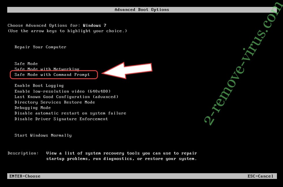 Remove Vurten ransomware - boot options