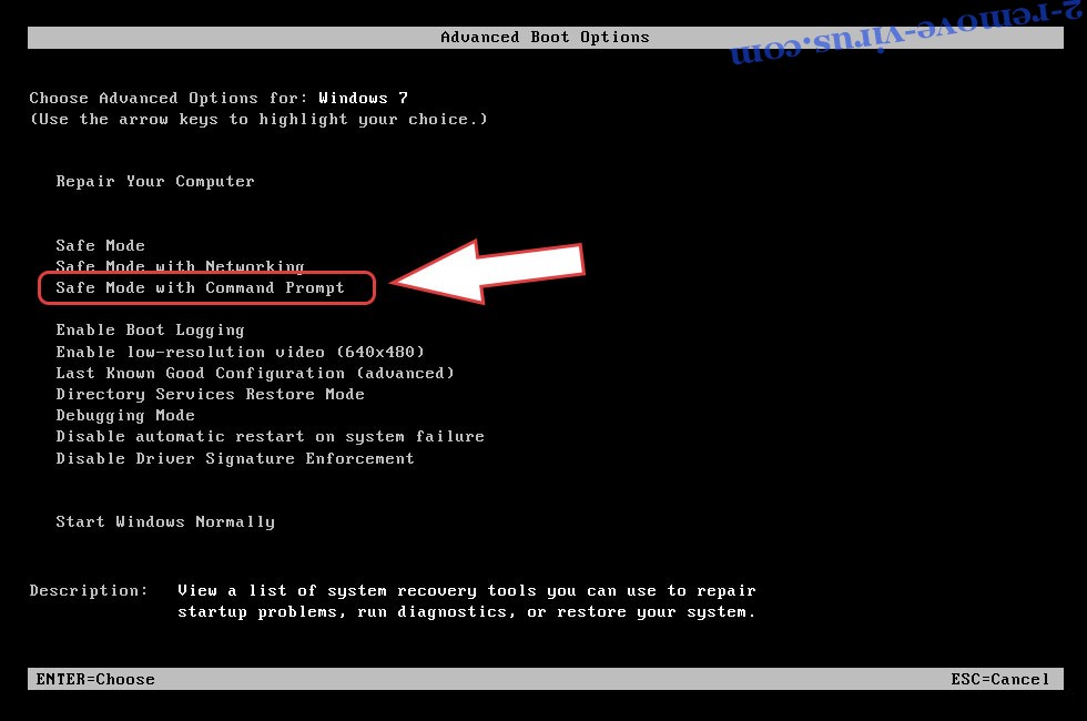 Remove .Banks1 extension virus - boot options